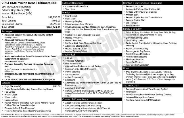 Used 2024 GMC Yukon Denali Ultimate AWD/4WD image 33