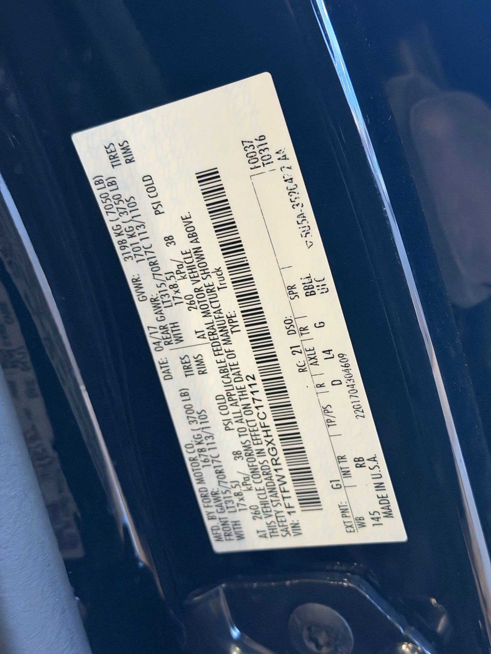 Certified 2017 Ford F150 Raptor w/ Equipment Group 802A Luxury image 19