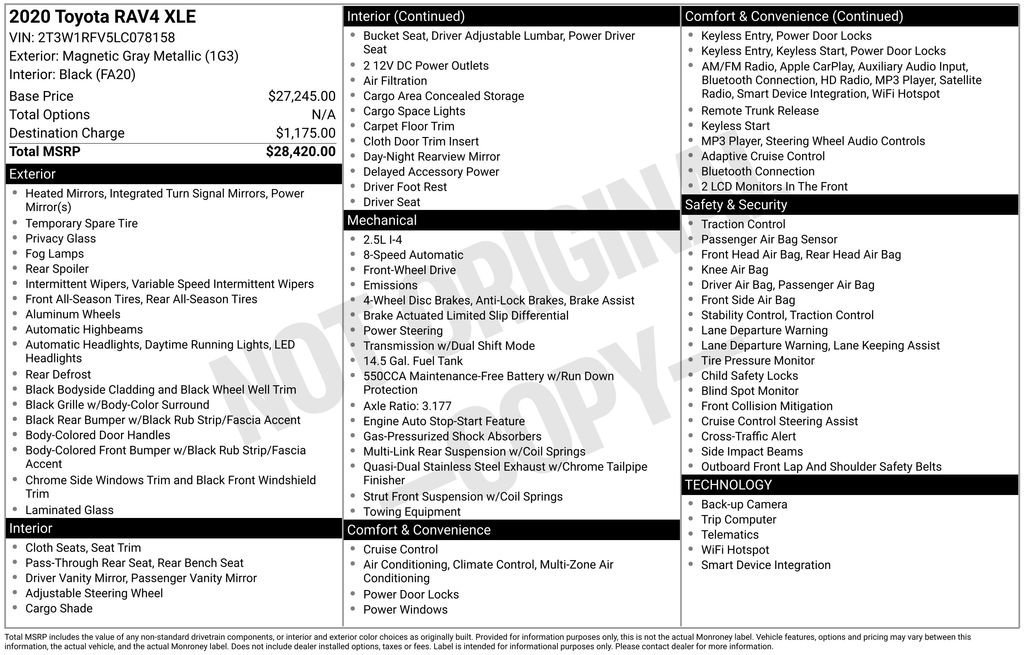 Used 2020 Toyota RAV4 XLE image 4