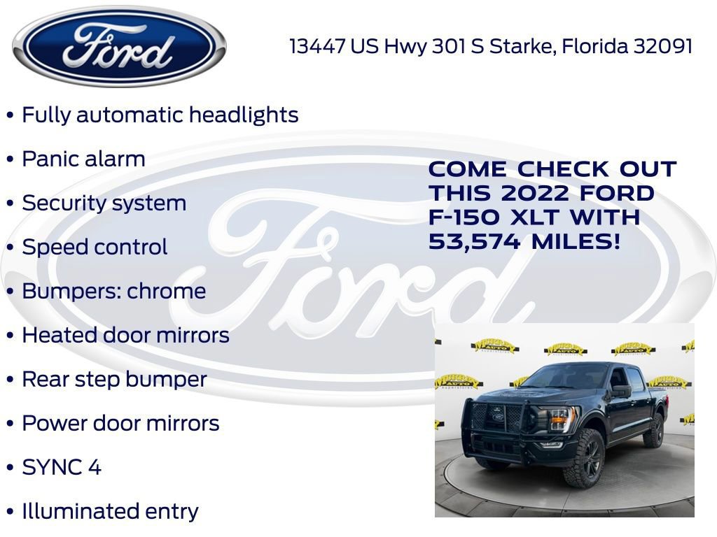Certified 2022 Ford F150 XLT w/ Equipment Group 302A High image 32
