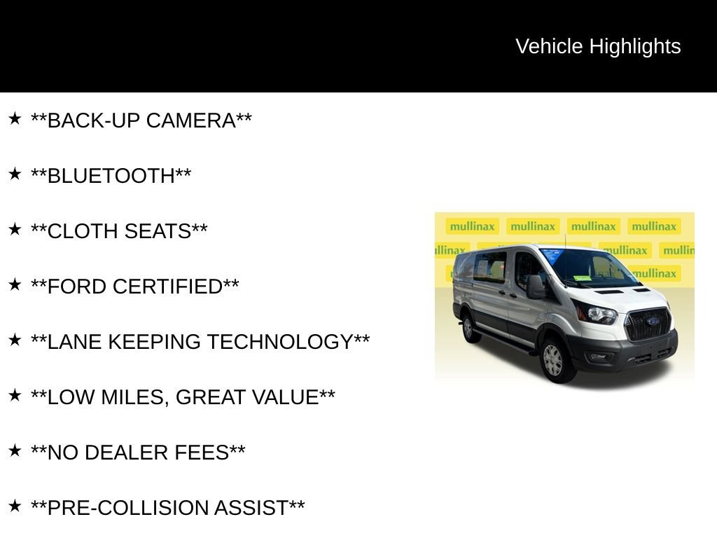 Certified 2025 Ford Transit 250 Low Roof w/ Exterior Upgrade Package RWD image 13