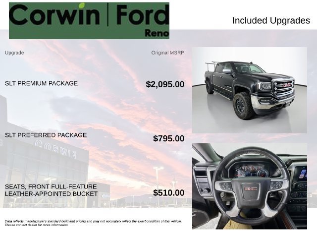 Used 2017 GMC Sierra 1500 SLT w/ SLT Premium Package RWD image 3