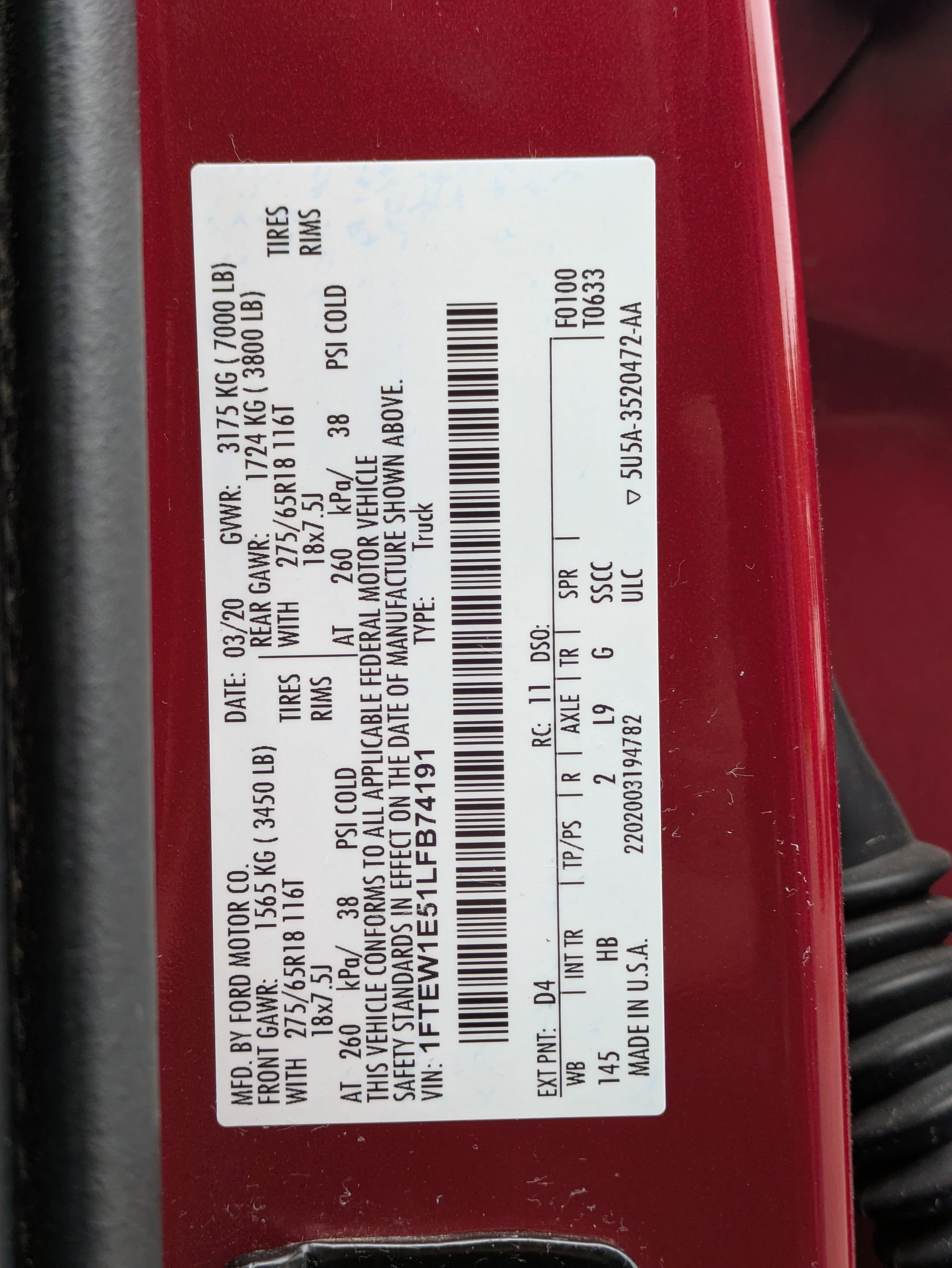 Certified 2020 Ford F150 Lariat w/ Equipment Group 501A Mid AWD/4WD image 24