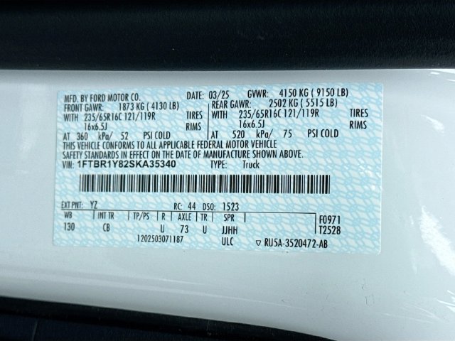 Certified 2025 Ford Transit 250 Low Roof w/ Exterior Upgrade Package RWD image 27