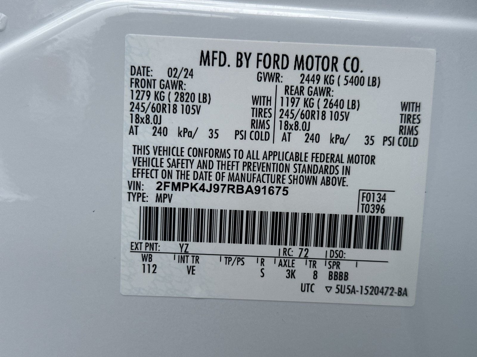 Certified 2024 Ford Edge SEL AWD/4WD image 36