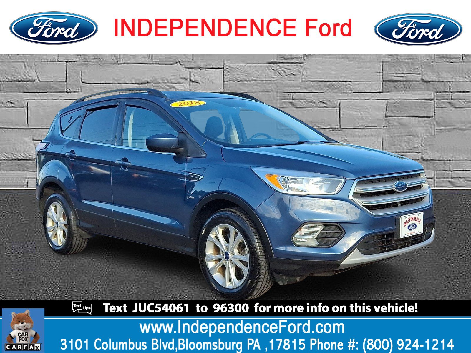 Certified 2018 Ford Escape SE