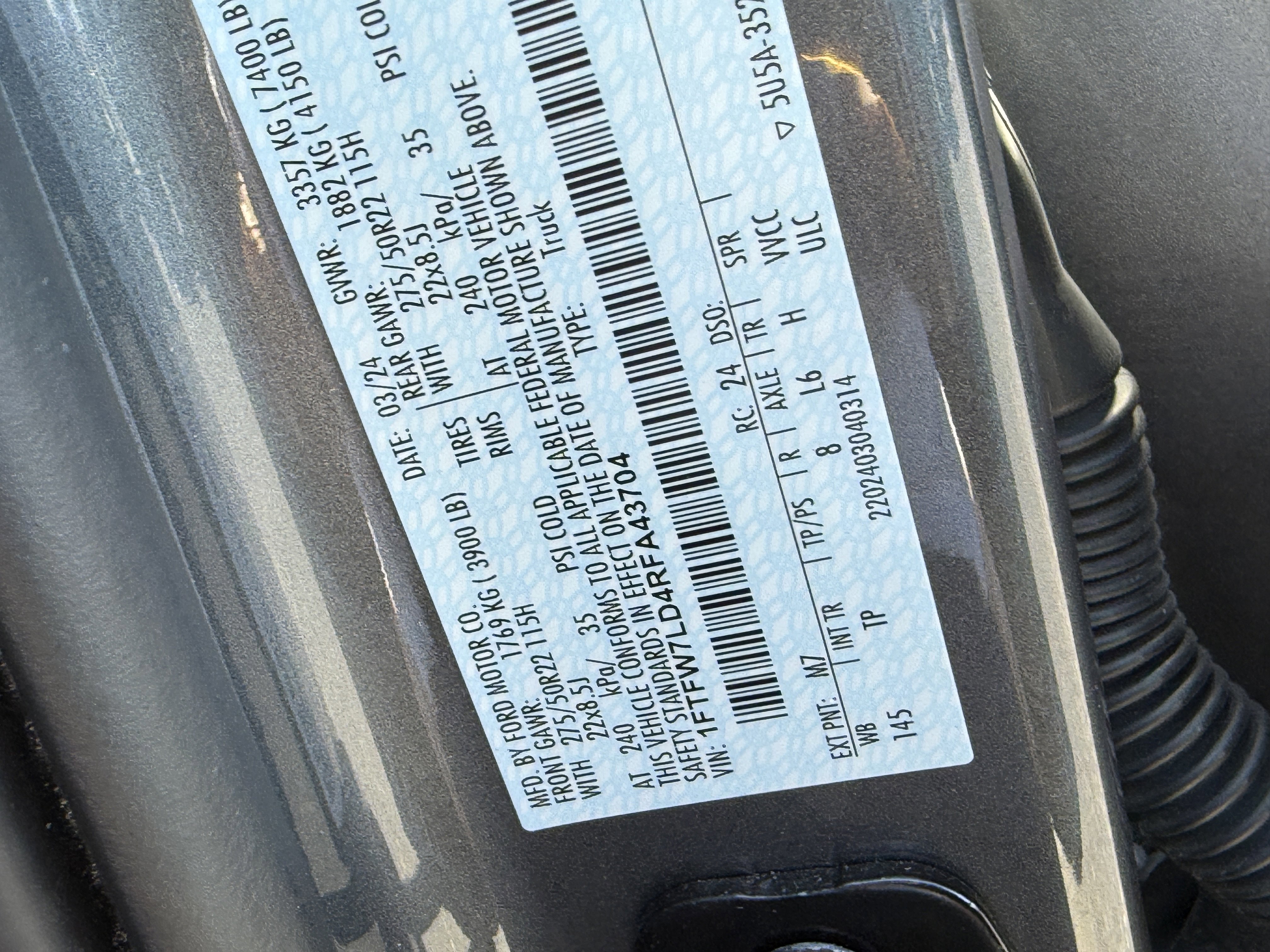 Certified 2024 Ford F150 Platinum w/ Equipment Group 703A Plus image 32