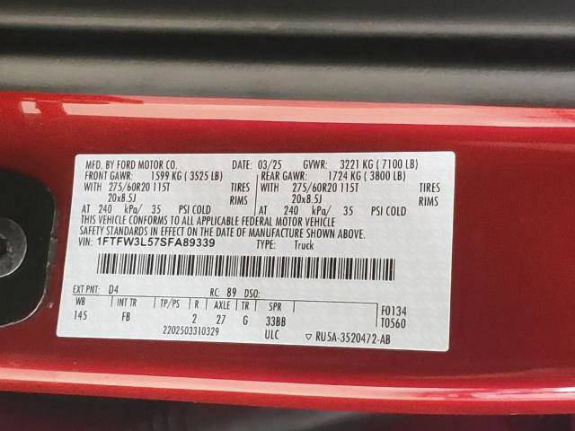 Certified 2025 Ford F150 XLT w/ Equipment Group 302A MID AWD/4WD image 21