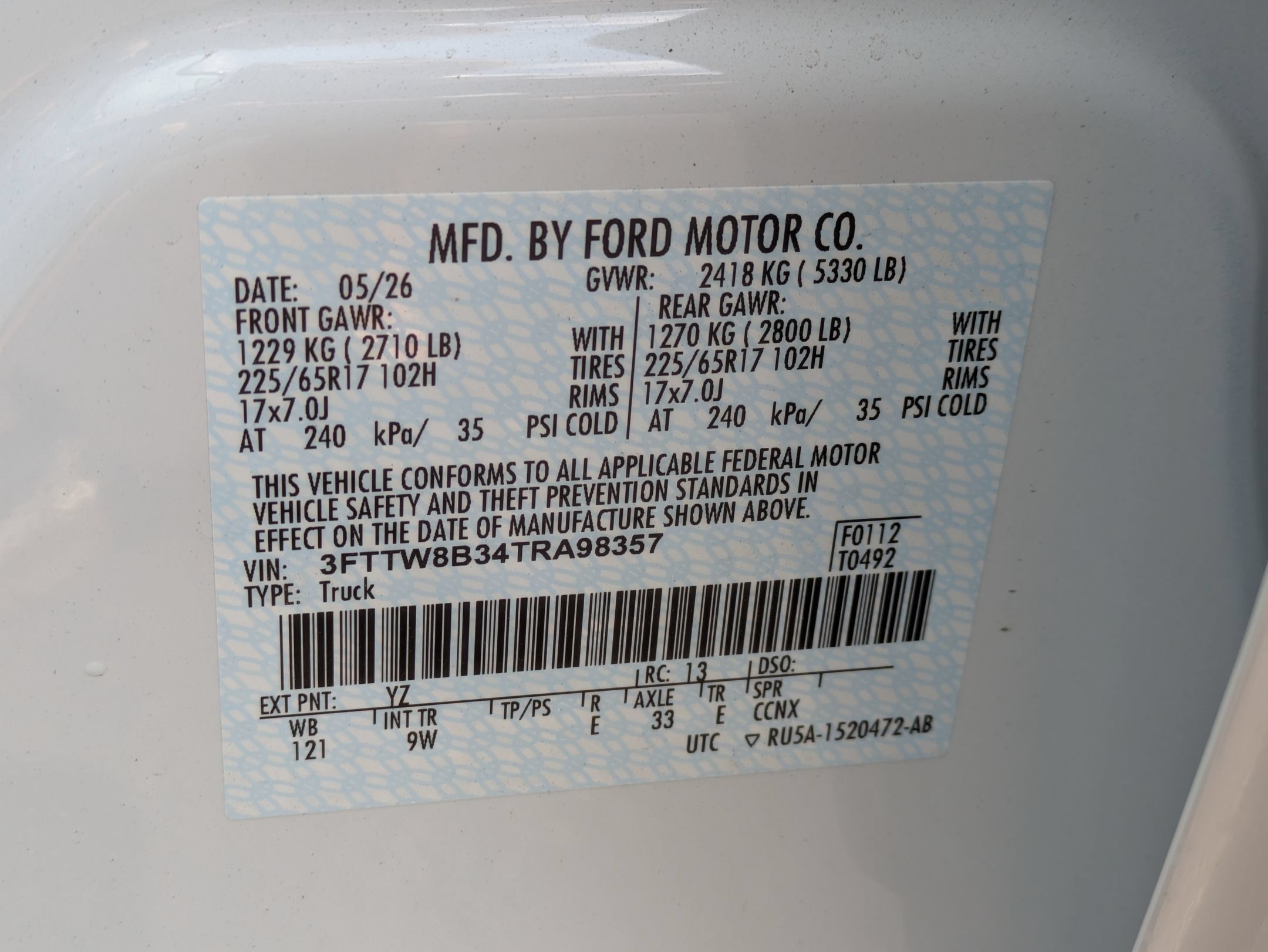 Certified 2026 Ford Maverick XL w/ Equipment Group 101A AWD/4WD image 9