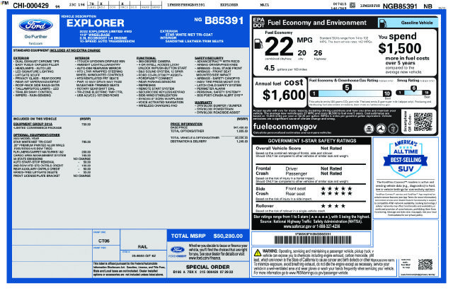 Certified 2022 Ford Explorer Limited w/ Equipment Group 301A AWD/4WD image 15
