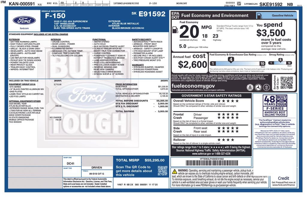 Certified 2025 Ford F150 STX w/ Equipment Group 201A FX4 AWD/4WD image 11