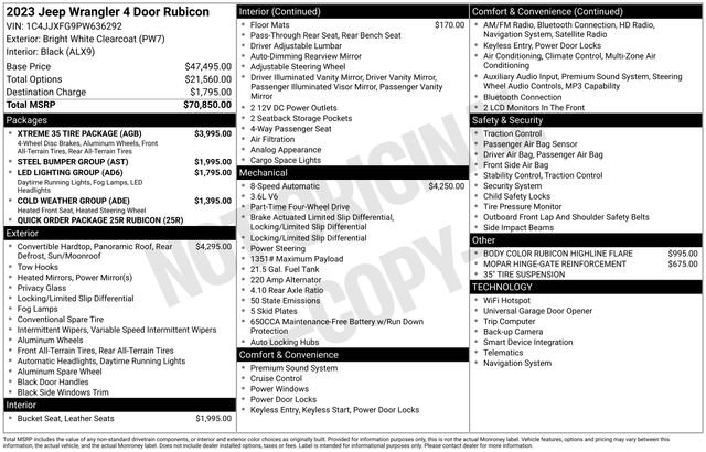 Used 2023 Jeep Wrangler Unlimited Rubicon w/ Xtreme 35 Tire Package AWD/4WD image 39