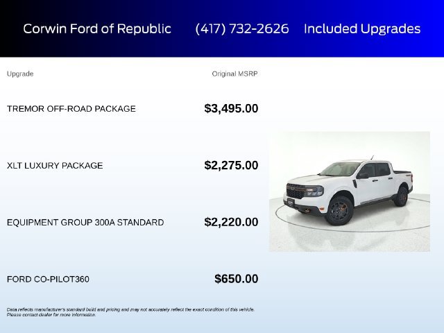 Certified 2024 Ford Maverick Tremor w/ Tremor Off-Road Package AWD/4WD image 6