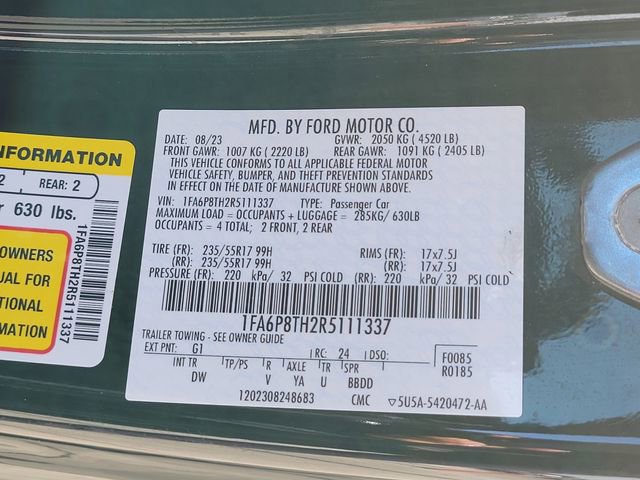 Certified 2024 Ford Mustang Coupe RWD image 16