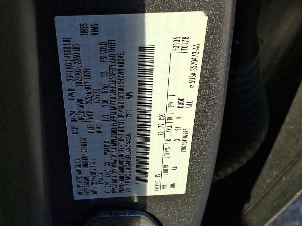 Certified 2024 Ford Escape Active AWD/4WD image 27