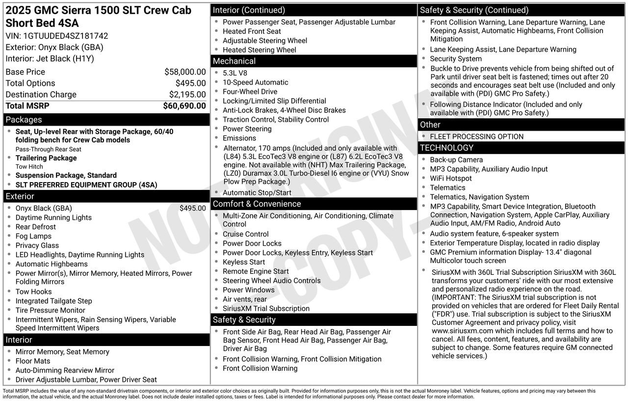 Used 2025 GMC Sierra 1500 SLT AWD/4WD image 35