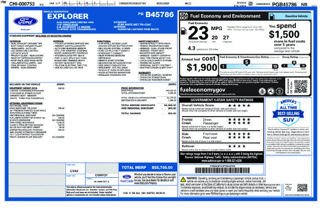 Certified 2023 Ford Explorer Limited w/ Limited Technology Package AWD/4WD image 9