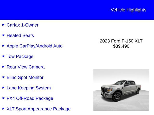 Certified 2023 Ford F150 XLT w/ Equipment Group 302A High AWD/4WD image 3