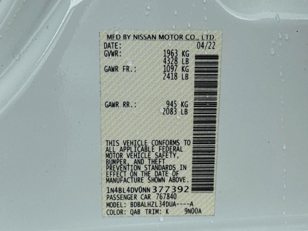 Used 2022 Nissan Altima 2.5 SV FWD image 30