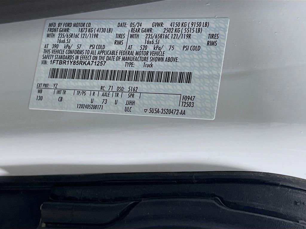 Certified 2024 Ford Transit 250 Low Roof w/ Exterior Upgrade Package image 32