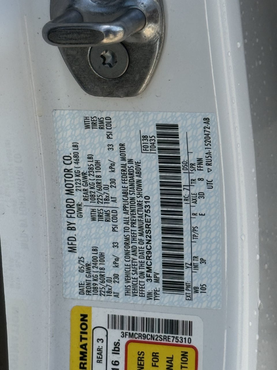 Certified 2025 Ford Bronco Sport Outer Banks AWD/4WD image 27