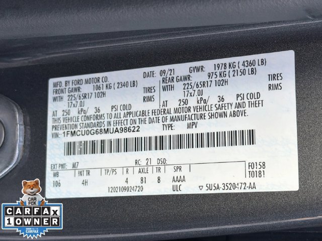 Certified 2021 Ford Escape SE FWD image 42