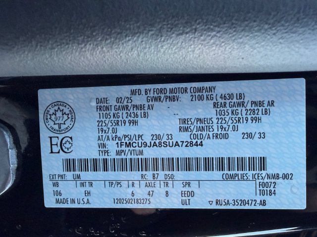 Certified 2025 Ford Escape Platinum AWD/4WD image 25