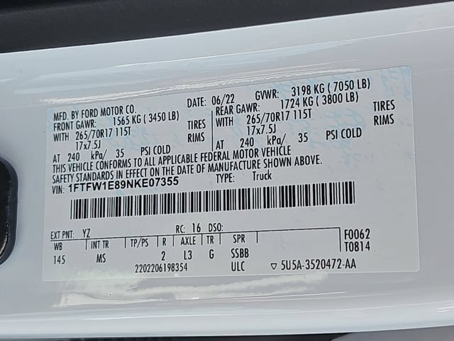 Certified 2022 Ford F150 XLT w/ Equipment Group 301A Mid AWD/4WD image 36
