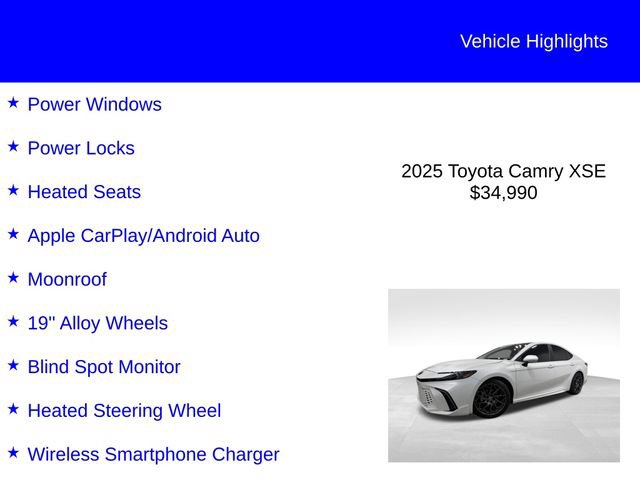 Used 2025 Toyota Camry XSE FWD image 2