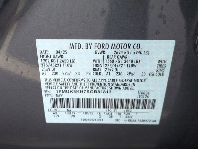 Certified 2025 Ford Explorer ST-Line w/ ST-Line Street Pack image 34