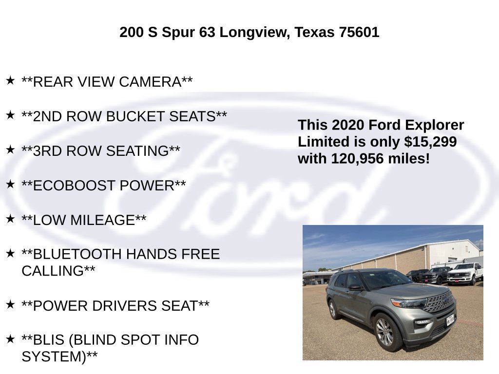 Certified 2020 Ford Explorer Limited RWD image 10