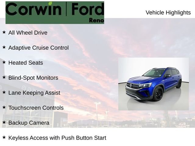 Used 2022 Volkswagen Taos S w/ IQ Drive S Package AWD/4WD image 8