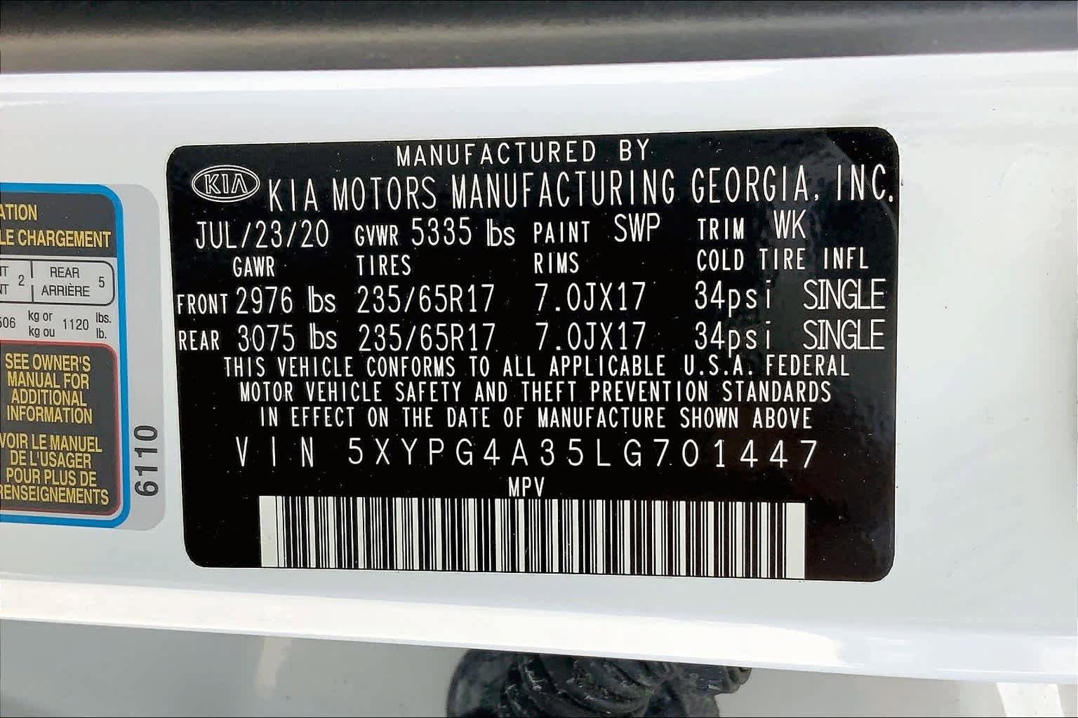 Used 2020 Kia Sorento L FWD image 34