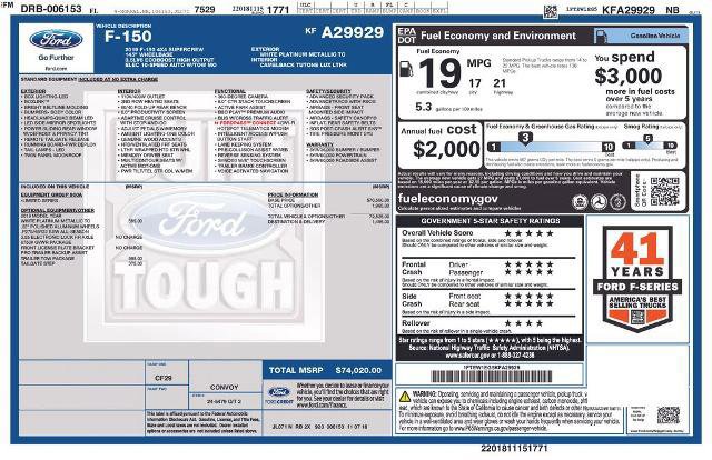 Certified 2019 Ford F150 Limited w/ Trailer Tow Package image 13