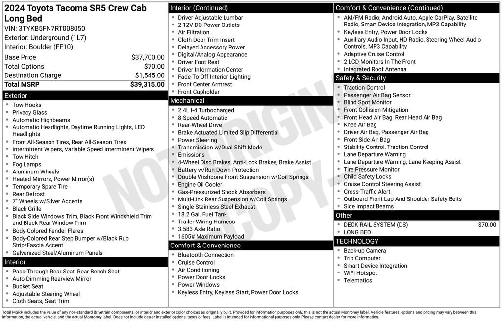 Used 2024 Toyota Tacoma SR5 RWD image 5