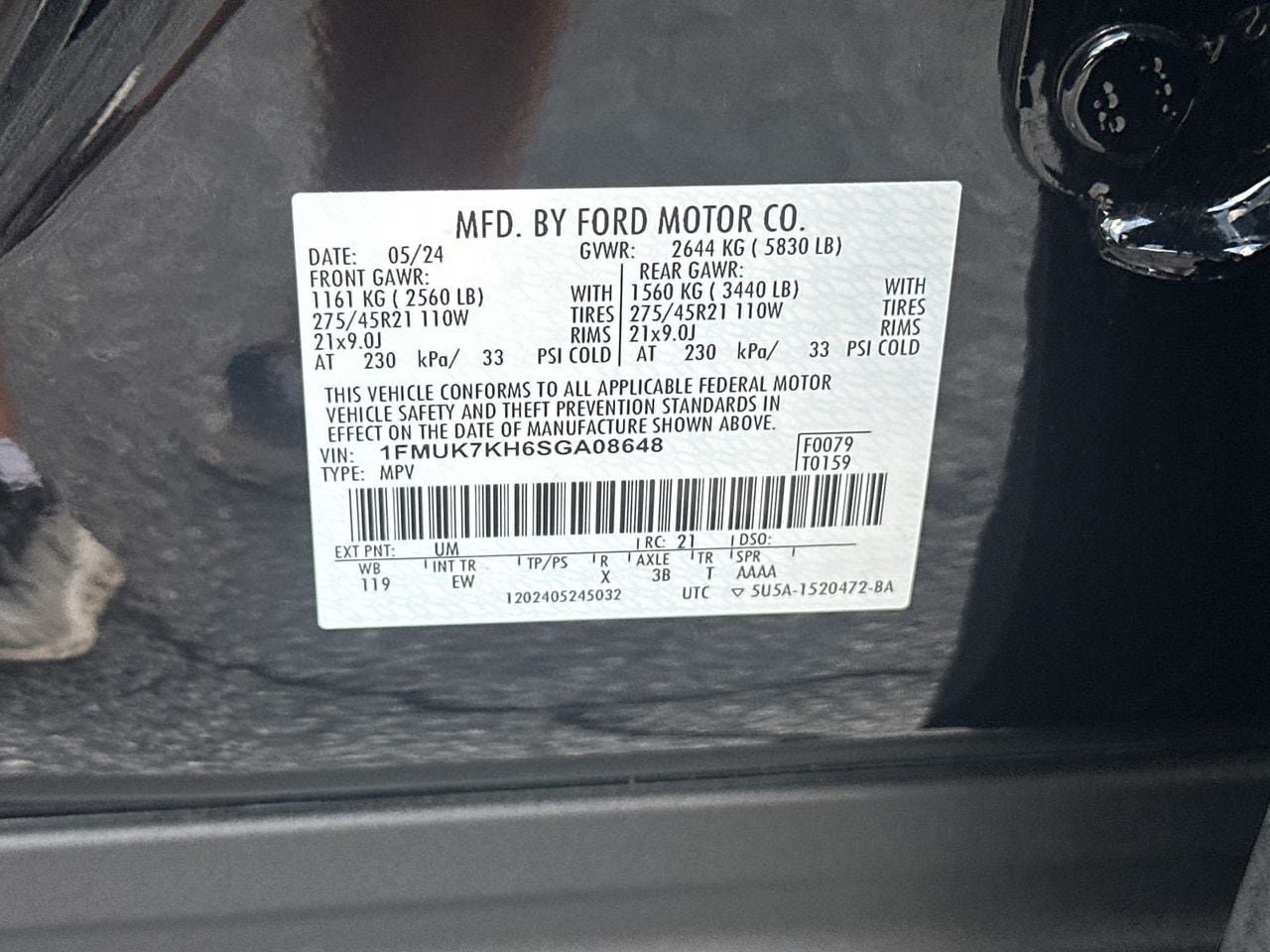Certified 2025 Ford Explorer ST-Line w/ Premium Package RWD image 34