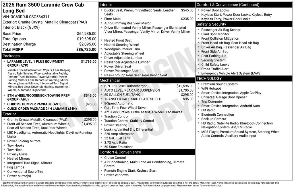 Used 2025 RAM 3500 Laramie AWD/4WD image 31