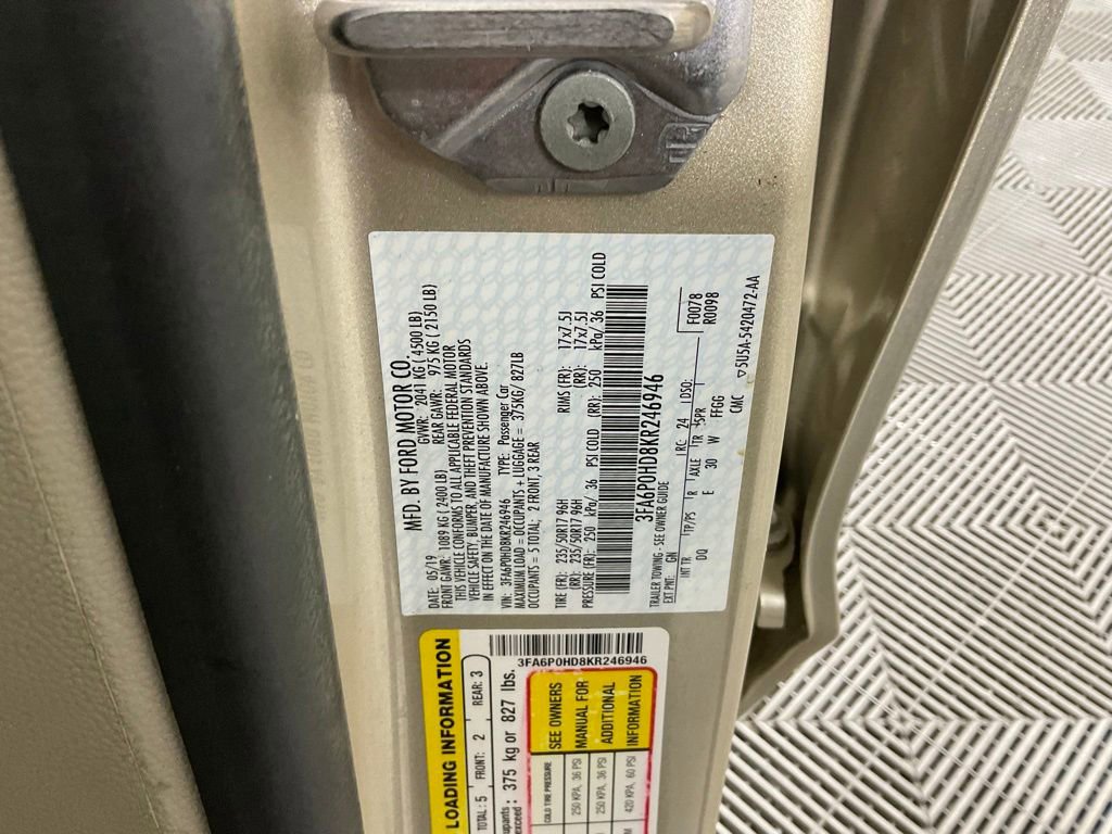 Certified 2019 Ford Fusion SE FWD image 27