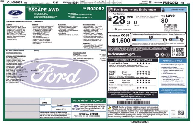 Certified 2023 Ford Escape Active w/ Tech Pack #1 AWD/4WD image 26