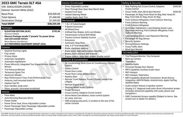 Used 2023 GMC Terrain SLT w/ Elevation Edition AWD/4WD image 35