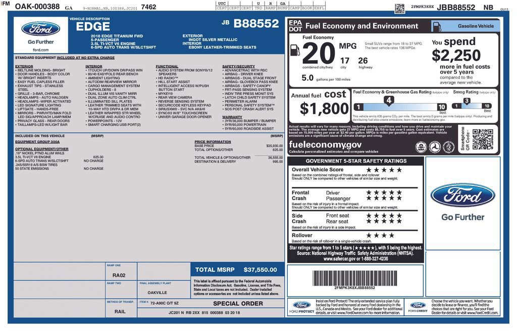 Certified 2018 Ford Edge Titanium image 10