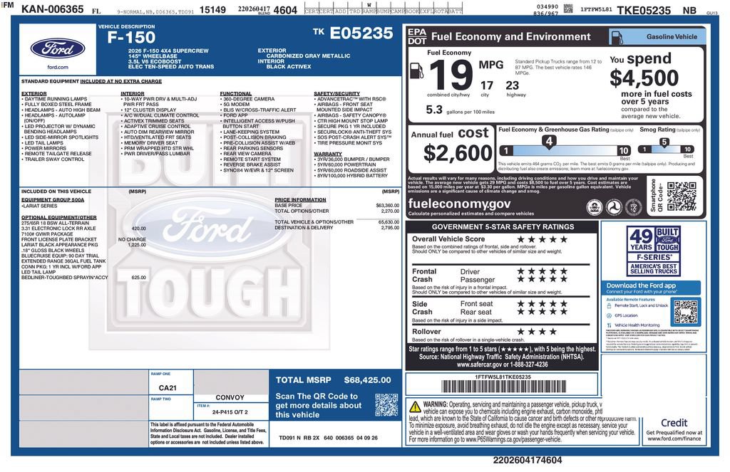 Certified 2026 Ford F150 Lariat AWD/4WD image 9