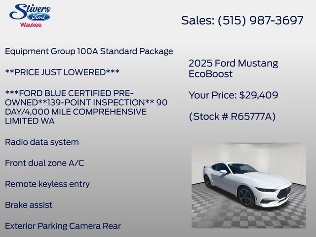 Certified 2025 Ford Mustang Coupe RWD image 8