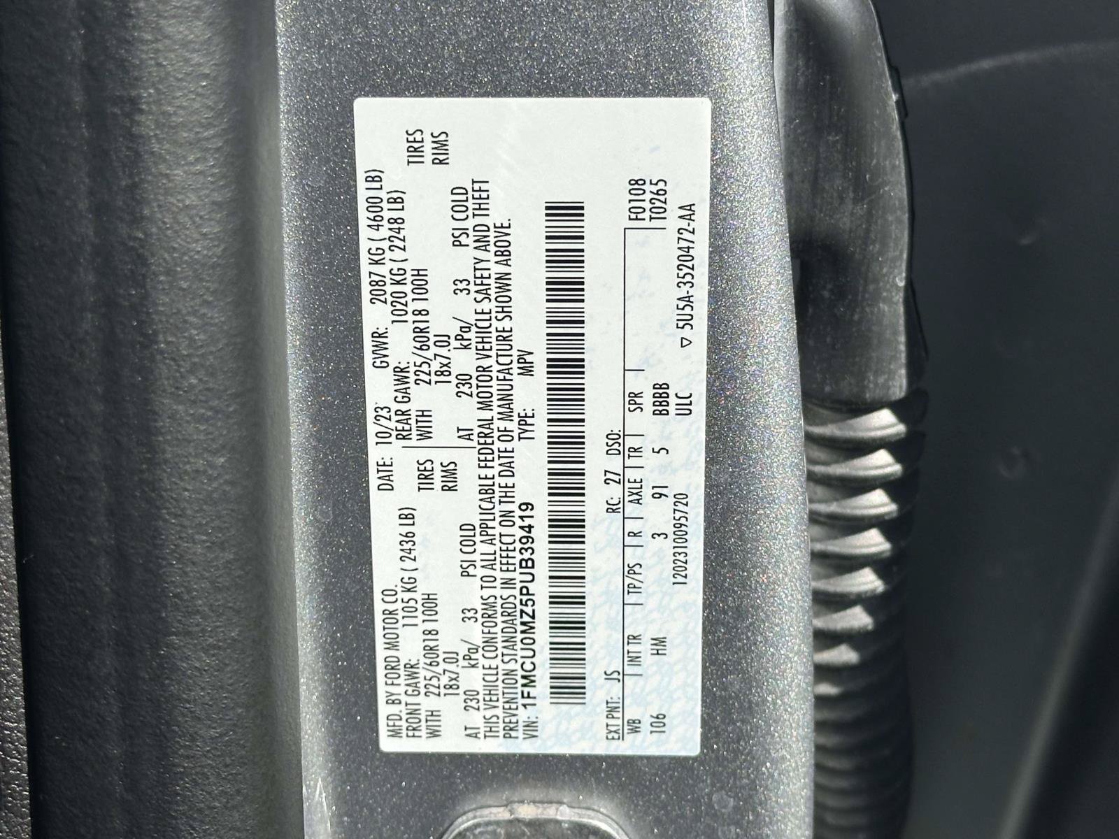 Certified 2023 Ford Escape ST-Line w/ Equipment Group 301A FWD image 34