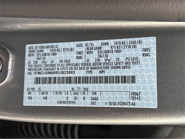 Certified 2024 Ford Escape ST-Line w/ Cold Weather Package image 46