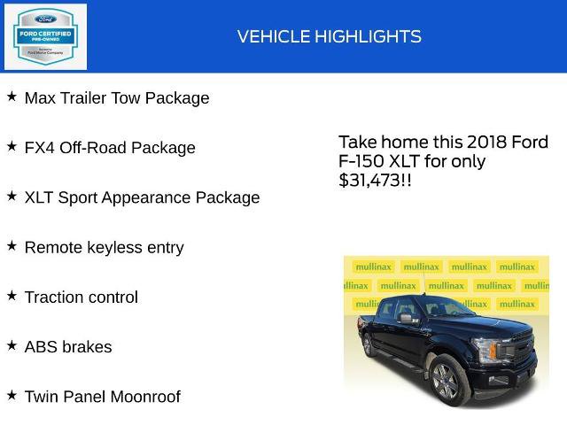Certified 2018 Ford F150 XLT w/ Equipment Group 302A Luxury AWD/4WD image 18