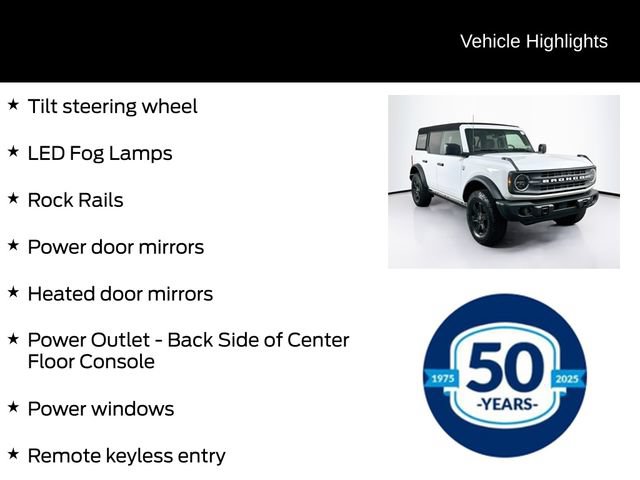 Certified 2025 Ford Bronco Big Bend w/ Black Diamond Package AWD/4WD image 21