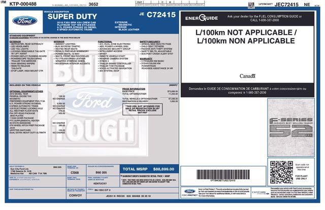 Certified 2018 Ford F350 Platinum w/ FX4 4x4 Off Road Package image 36