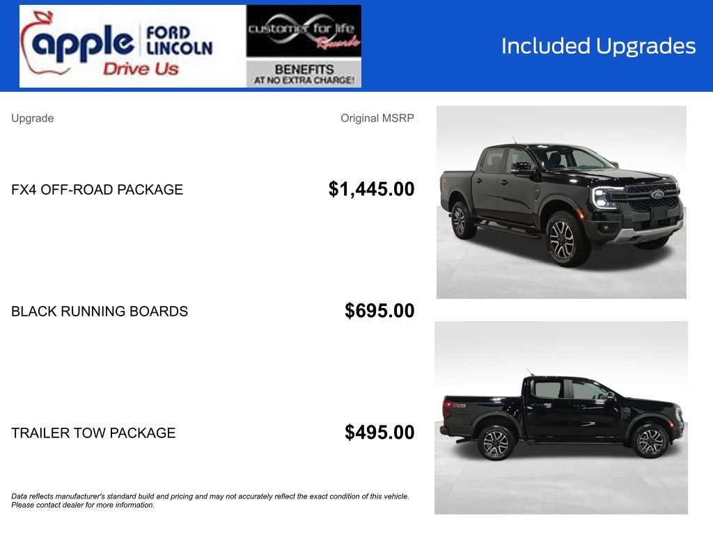 Certified 2024 Ford Ranger Lariat w/ FX4 Off-Road Package AWD/4WD image 4