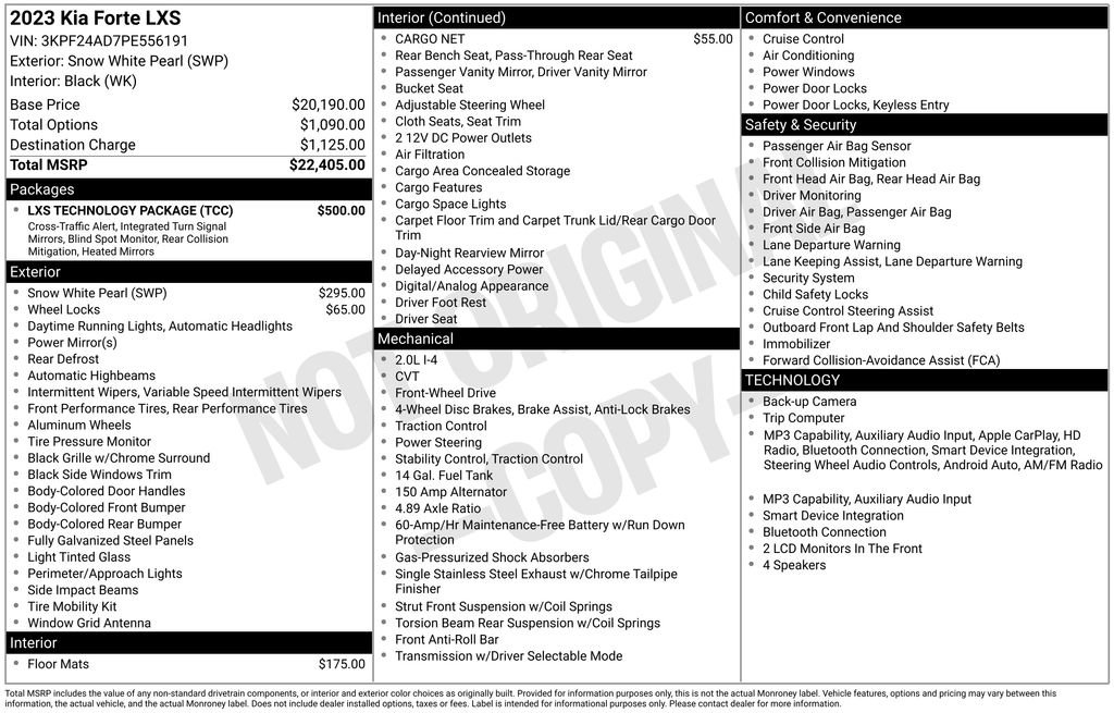 Used 2023 Kia Forte LXS w/ LXS Technology Package FWD image 26
